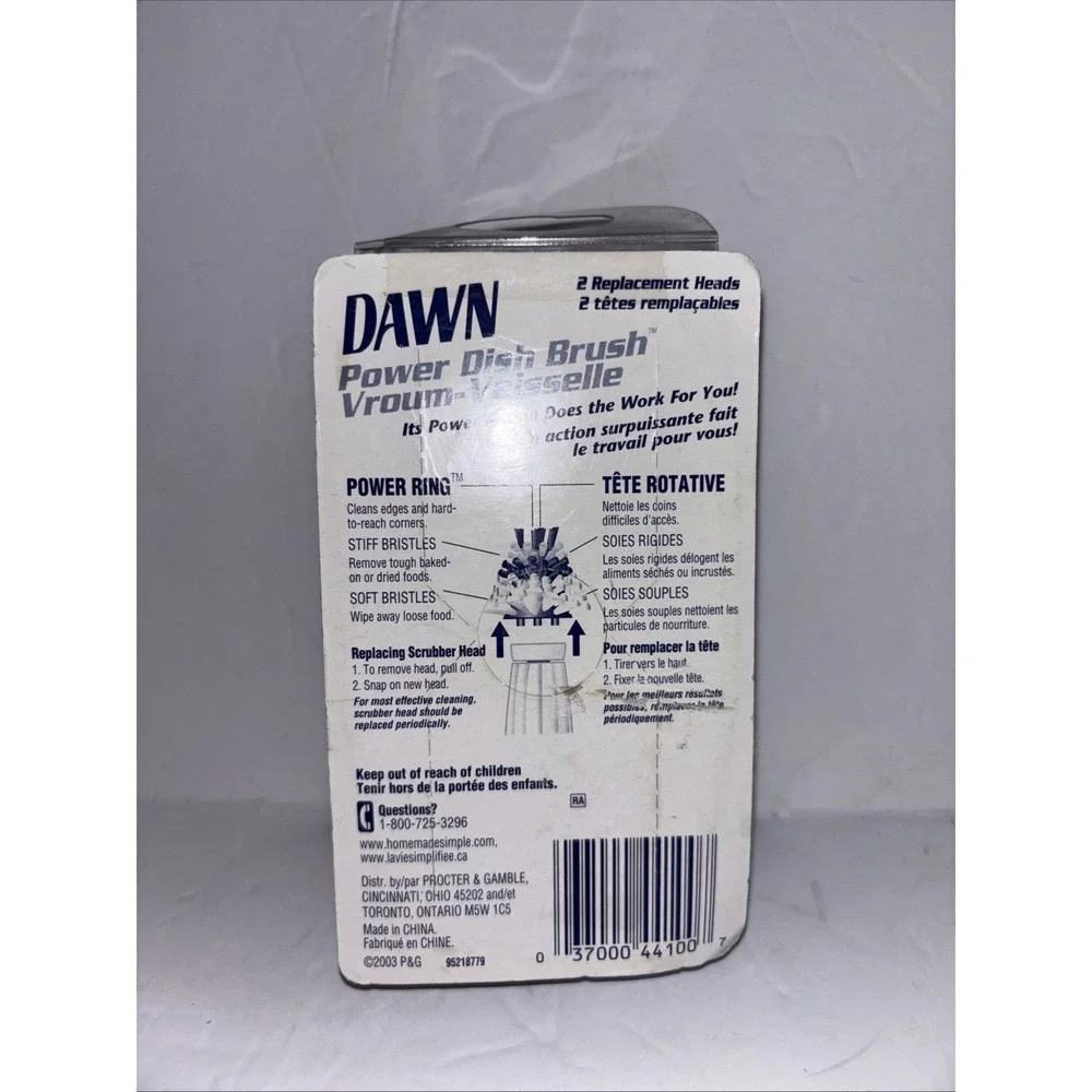 Dawn Power Dish Brush Replacement Head Discontinued Refill NOS Pack Of 2